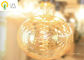 Fancy Light Bulbs Dengan Filamen Spiral Vintage, Golden Glass Decorative Light Bulbs